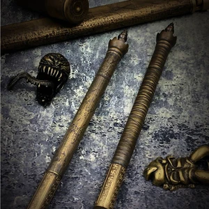 Латунная шариковая ручка ручной работы в стиле ретро, креативная волшебная палочка, инструмент для письма, металлическая гелевая ручка, тактический инструмент для улицы