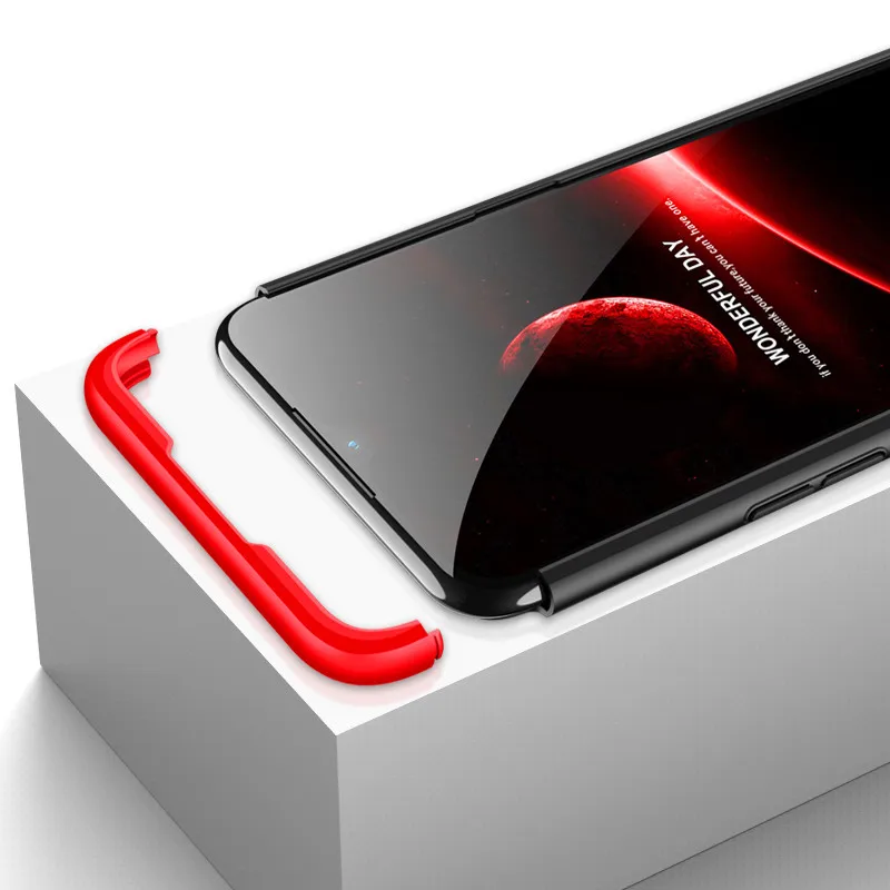 Цветной чехол Oppo Realme 5 Pro с полным покрытием на 360 градусов ударопрочный матовый