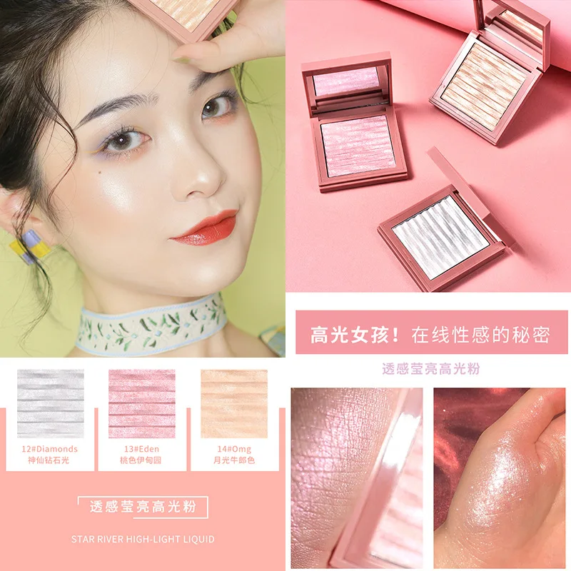 Профессиональный Хайлайтер для макияжа мерцающая пудра палитра контур лица