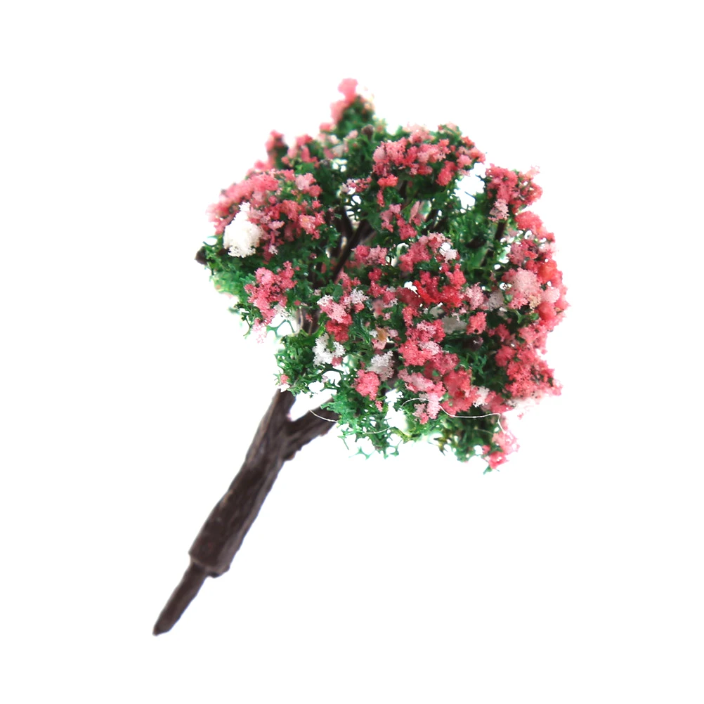 10pcs Flower Model Train HO Trees Ball Shaped Scenery Landscape 1/87 ScaleMixed Colors images - 6