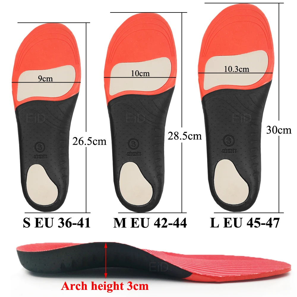 EiD лучшая ортопедическая обувь стельки для обуви EVA Arch Foot Pad X/O коррекции ног на