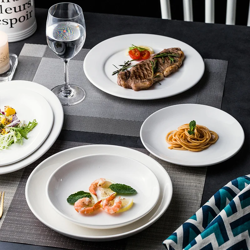 Тарелки круглые для еды в западном стиле 6 18 дюймов|Блюдца и тарелки| |