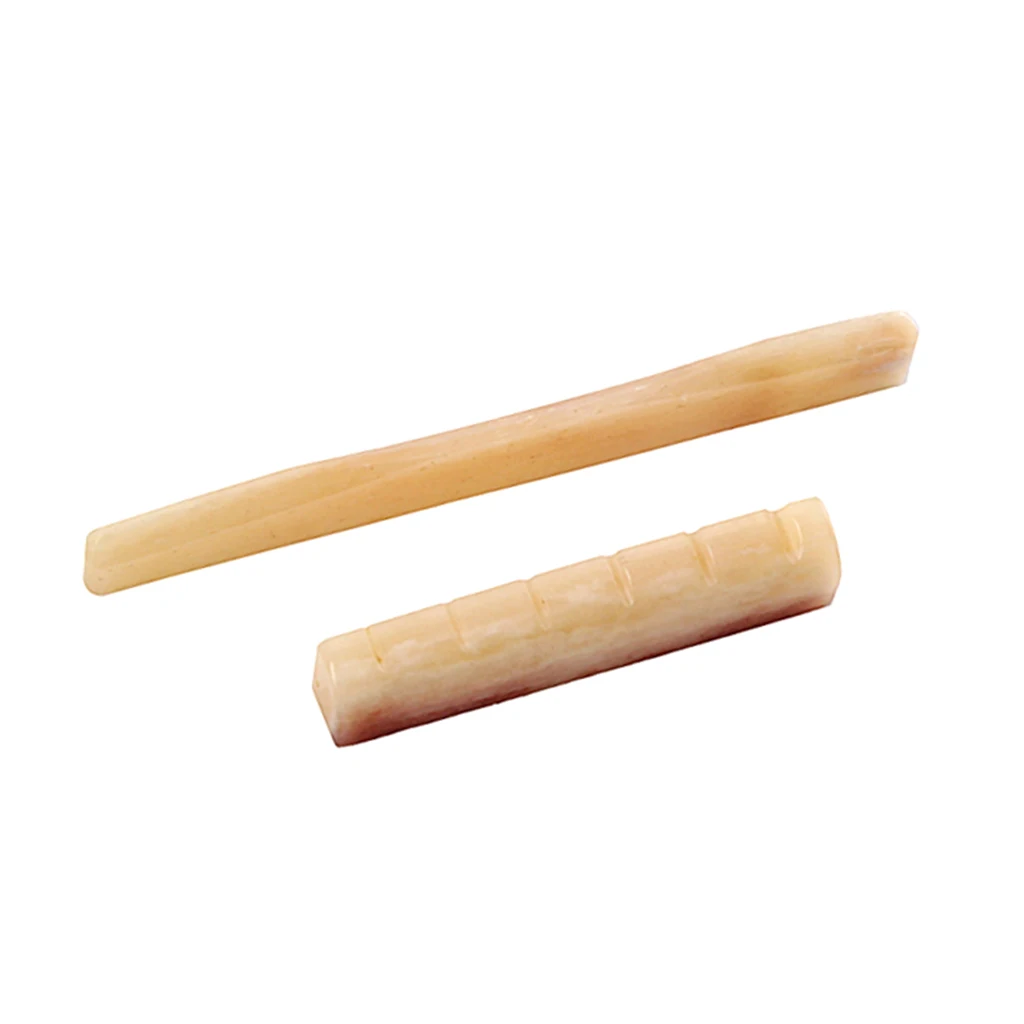 Гитара Кость буйвола мост седло гайка и паха Pad для 6 струн Запчасти акустической