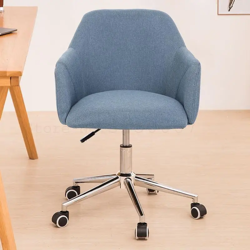 Компьютерное кресло для дома простое настольное с подъемом офисное тканью в