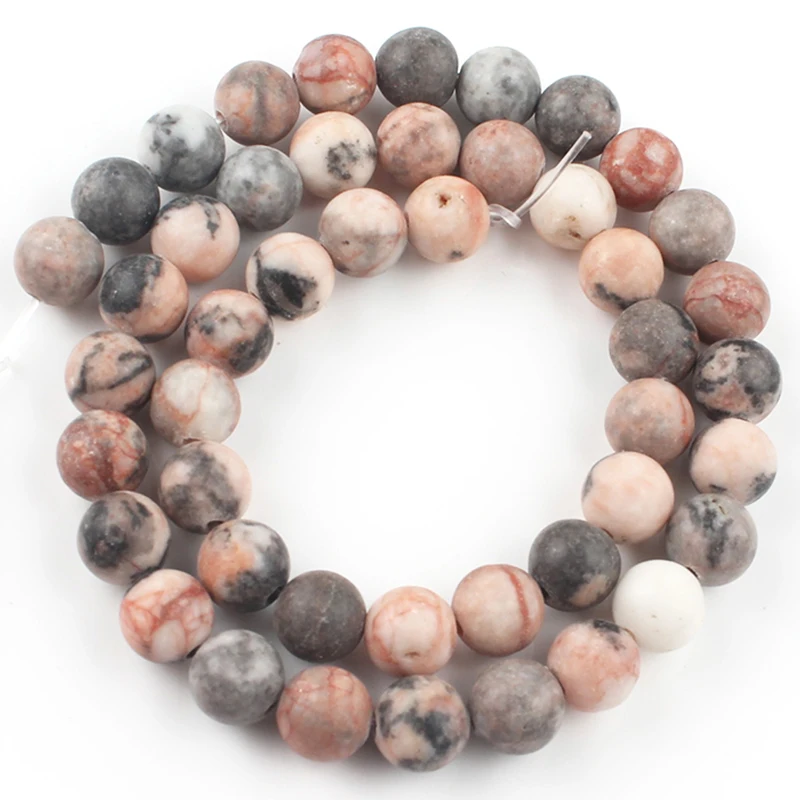 Натуральный розовый Зебра Ясперс Камень Круглые бусины для самостоятельного