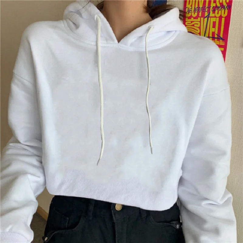 

Harajuku Punk Women's Long Sleeve 90s Vintage Short Pullovers ​Hoodies Winter Clothes Sweatshirt Gothic Oversized Y2k Streetwear