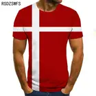 Мужская футболка с 3D-принтом флага, Повседневная дышащая футболка с круглым вырезом, лето 2021