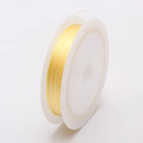 yellow 021 1roll/lot 0.3/0.5/0.7/1.0MM Mixed multicolor options Nylon Thread line/wire/rope choker earrings Bracelet necklace jewelry makin - Цвет: yellow 021