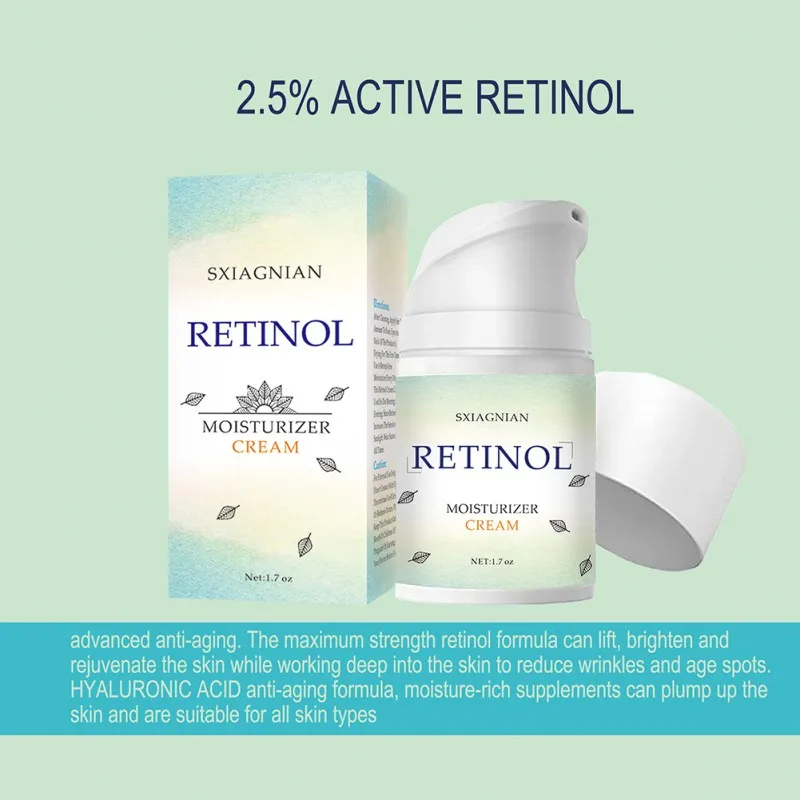 

50g Retinol Vitamin-A Night Day Cream Moisturize Sensitive Anti-Aging Facial Moisturize Removing Wrinkles Brighten Face Cream