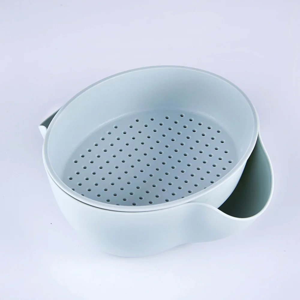 Многофункциональная пластиковая корзина для слива двухслойная мытья фруктов