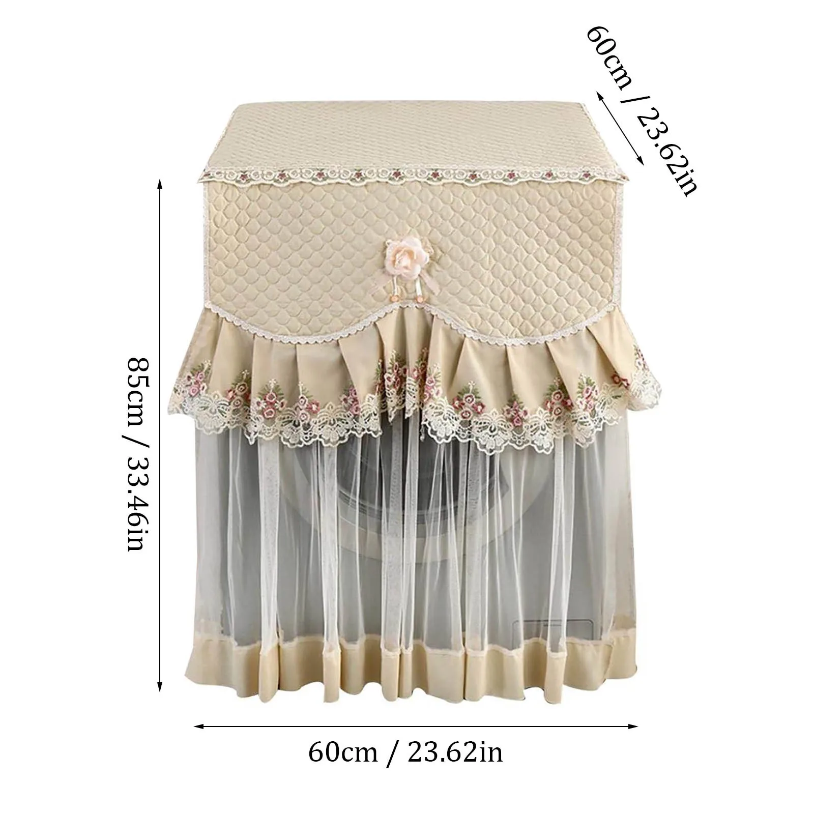 Чехол для стиральной машины водонепроницаемый чехол пылезащитный кружевной