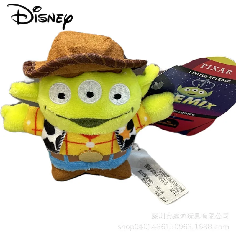 

12Cm Disney Genuine Toy Story 25Th Anniversary Three-Eyed Boy Dress Up Series Creative Plush Doll Small Pendant Accessories Toys