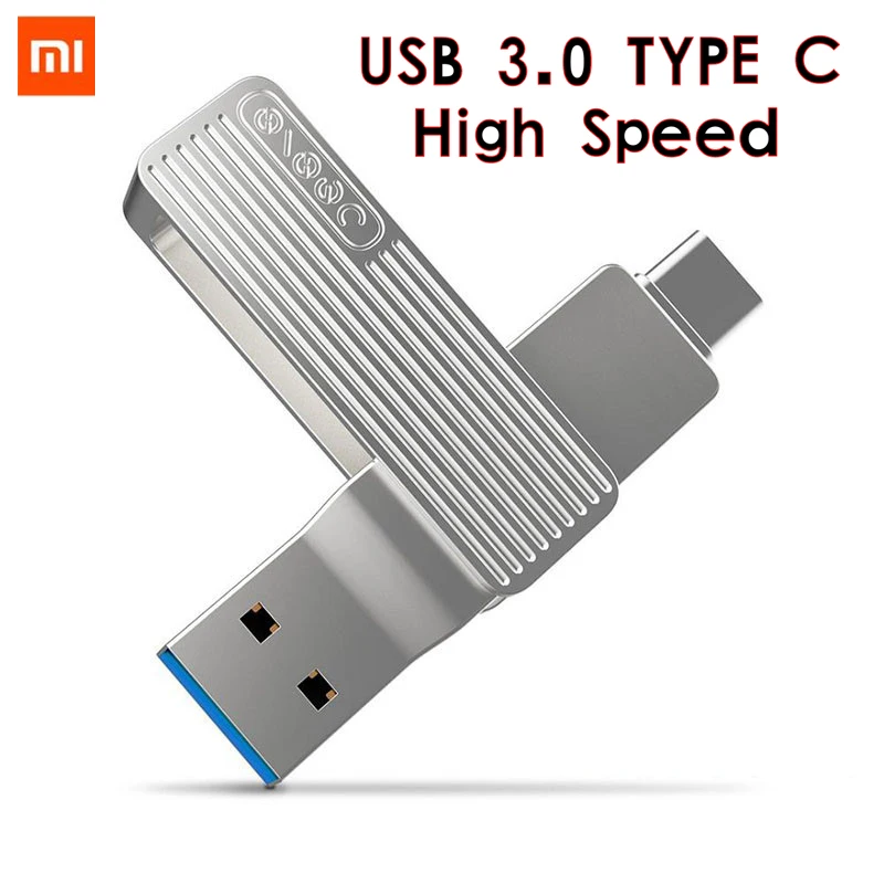 Оригинальный xiaomi mijia USB Type C двойной интерфейс флэш диск 120 МБ/SM1 вращение на 360