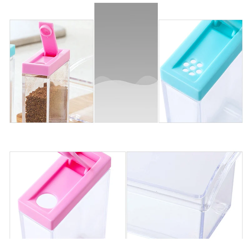 Контейнер для приправ кухонная бутылка хранения специй банки прозрачный