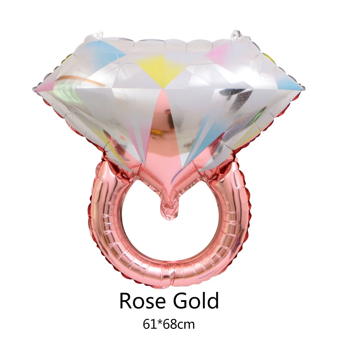 1 шт. бриллиантовое кольцо воздушный шар из фольги розовое золото серебро