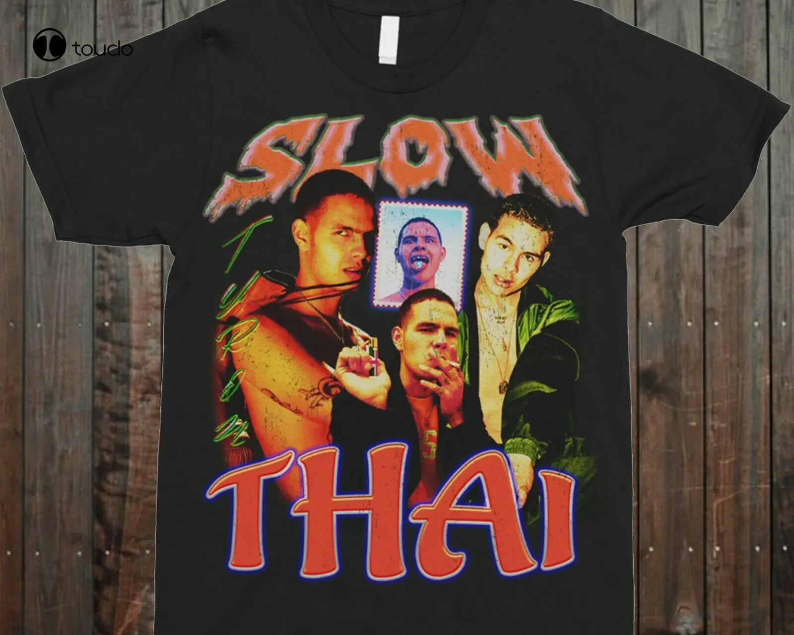 

Винтажная Футболка 90-х с круглым вырезом Slow Thai