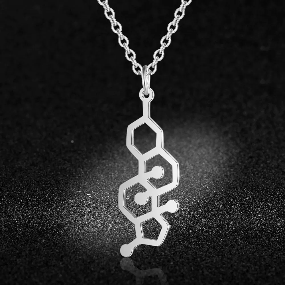 100% Настоящее ожерелье из нержавеющей стали с отверстиями допамином особый