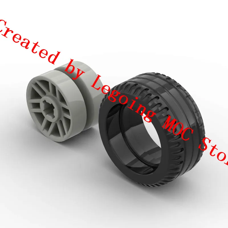 

Science and technology automobile building block moc-11208 + 11209 21x9.9mm wheel hub tire connector ev3 assembly toy