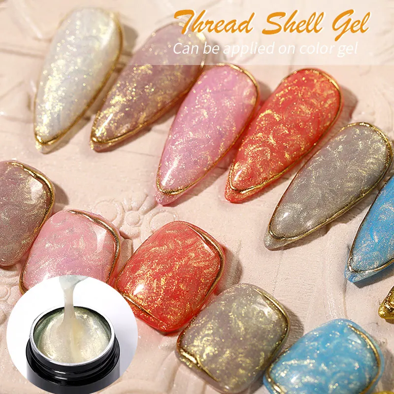 Гель-лак для ногтей LILYCUTE Thread Shell 7 мл жемчужная оболочка Полупостоянный УФ-гель