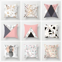geometric printed pillow case cover square 45cm45cm polyester pillowcase home decorative