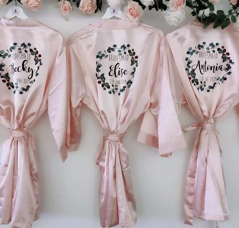 Индивидуальный халат подружки невесты индивидуальный женский наряд для