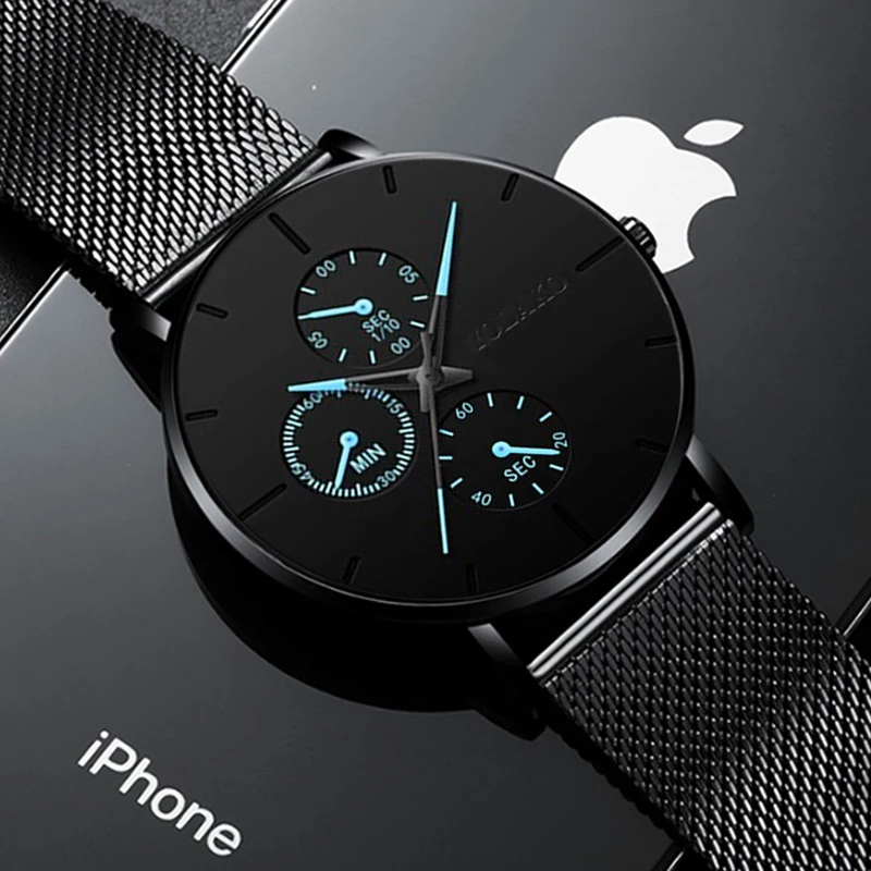 

Мужские модные часы для мужчин 2022, деловые повседневные ультратонкие часы, мужские кварцевые часы с сетчатым ремешком из нержавеющей стали,...