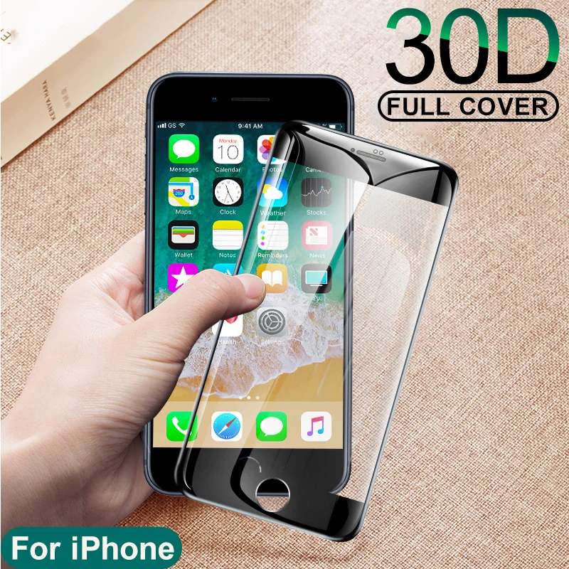 

30D Защитное стекло для iPhone 6 6s 7 8 Plus изогнутое для iPhone Xr X Xs Max Защитное стекло для экрана на iPhone 11 Pro Max стекло