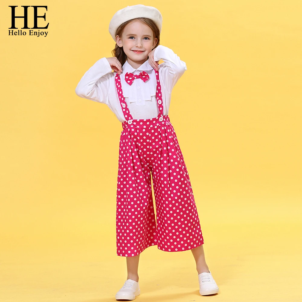 HE Hello Enjoy/комплекты одежды для девочек новая весенняя рубашка принцессы с
