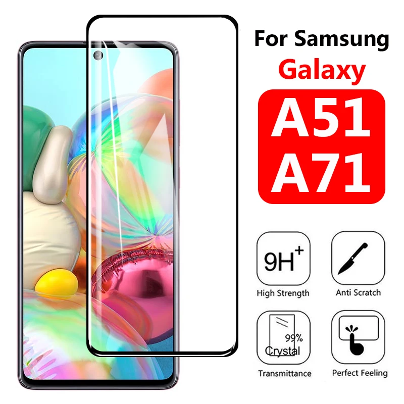 Стеклянный чехол для Samsung Galaxy A51 A71 защитная пленка экрана Samsun A 51 71 армированное