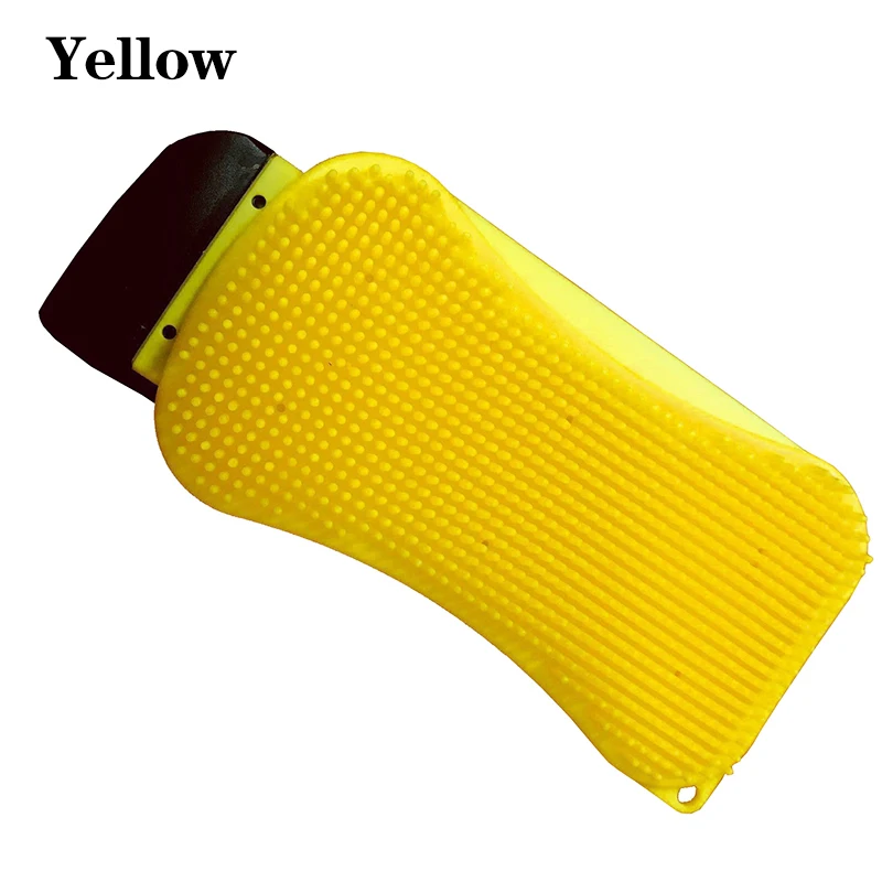 Силиконовая щетка для чистки кухни круглая разноцветная кофейная чашка желтого