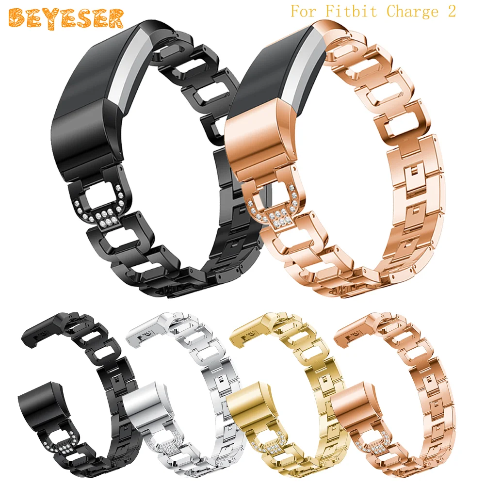 Браслет из сплава для умных часов Fitbit Charge 2 ремешок с регулируемым ремешком