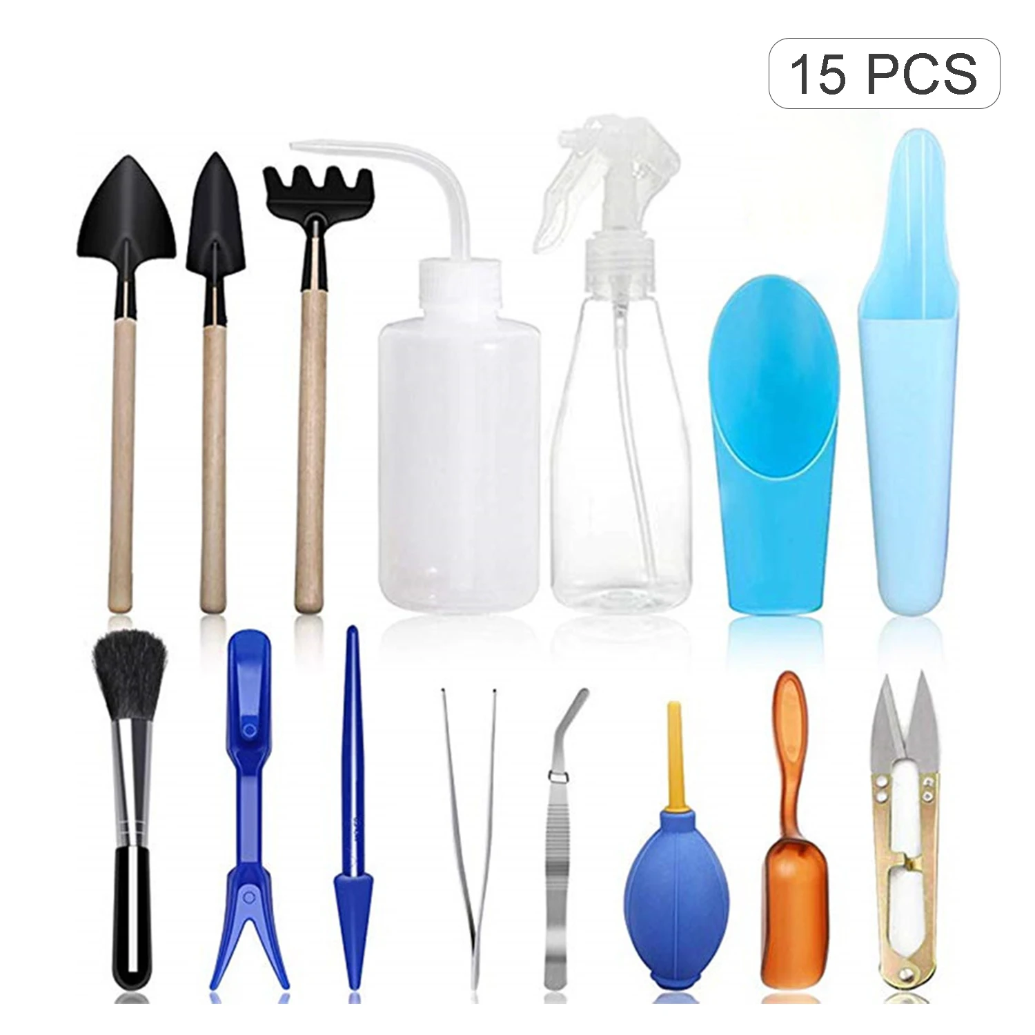 

15 шт./компл. мини Садоводство высадка инструменты комнатные растения совок грабли Лопата для цветы горшечные растения семена бонсай данной ...