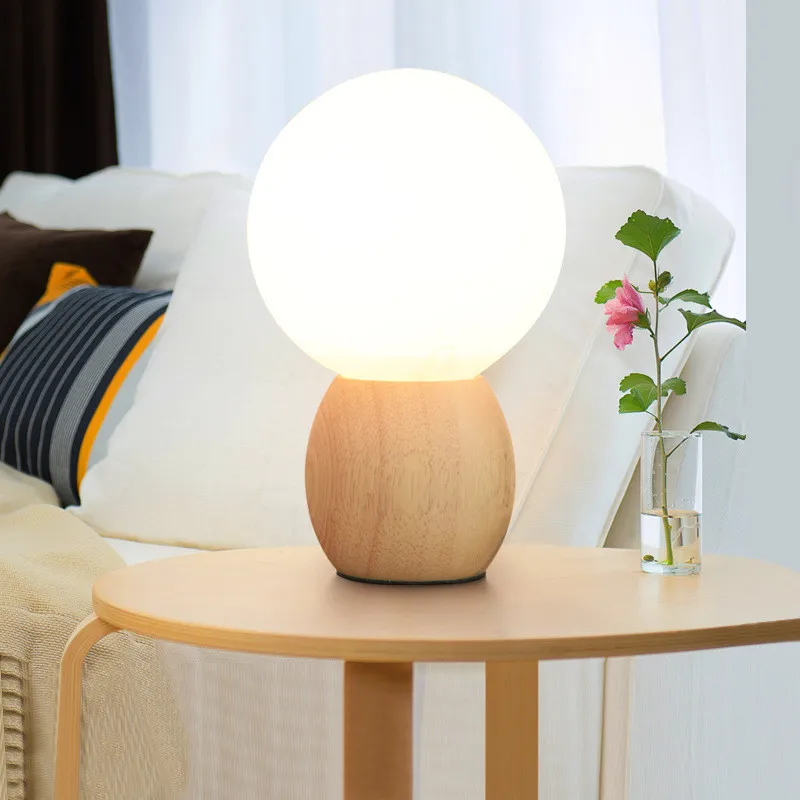 

LED Table Lamps Stick Lamp Official Modern retro mini solid wood polyhedron Table Lamps stick aid rod Official Table Light