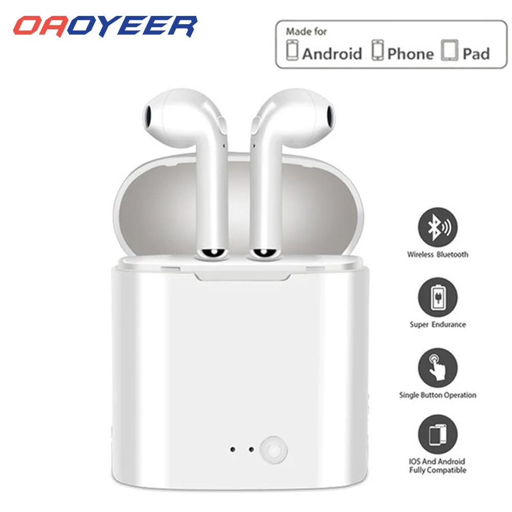 I7s Mini Tws Беспроводные спортивные Чехлы водонепроницаемые чехлы для Iphone Huawei