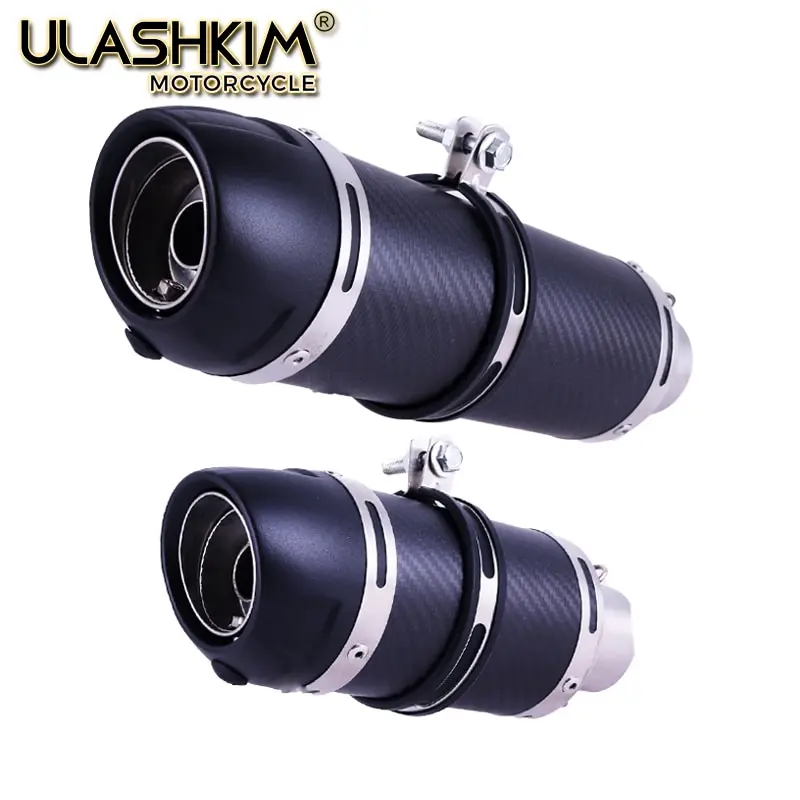 Универсальный мотоциклетный выхлопной глушитель E Mark из настоящего углеродного