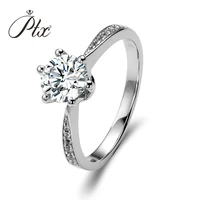 1 0 carat d color moissanite stone 925 sterling silver solid six claw prongs moissanites diamond engagement wedding ring