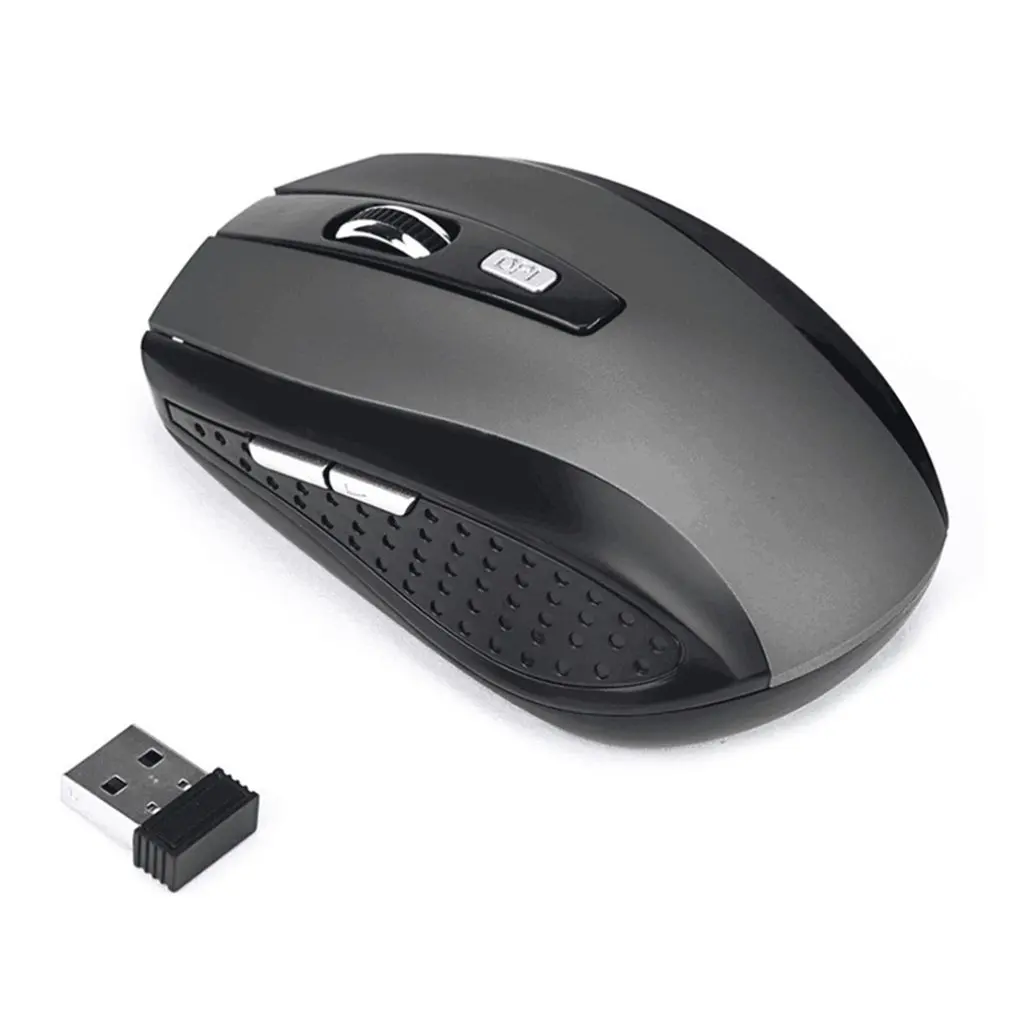 

2.4G Wireless Optical Mouse With Side Keys Kraft Box Packaging Ergonomic Design Optical Technology Laptop