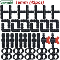 sprycle garden 16mm barbed connectors watering hose drip irrigation fittings tee elbow coupling cap plug end kit 12 inch tubing