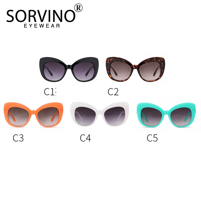Женские винтажные солнцезащитные очки SORVINO брендовые дизайнерские кошачий глаз