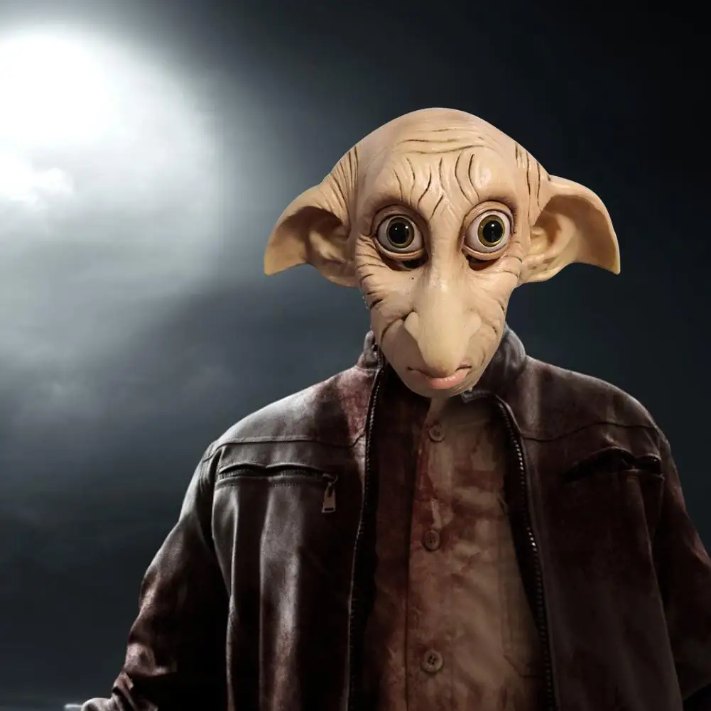 Маска для косплея Dobby Elfin латексная маска Хэллоуин головные уборы животных