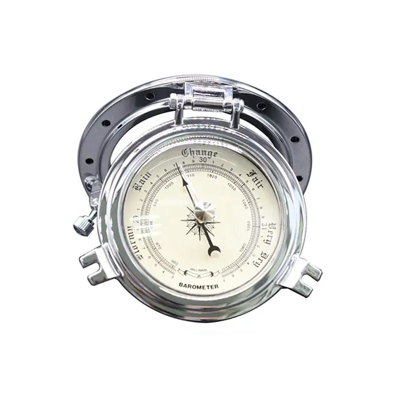 

Retro Rome Style Barometer Vehicle Modification Supply for RV Yacht (Silver)