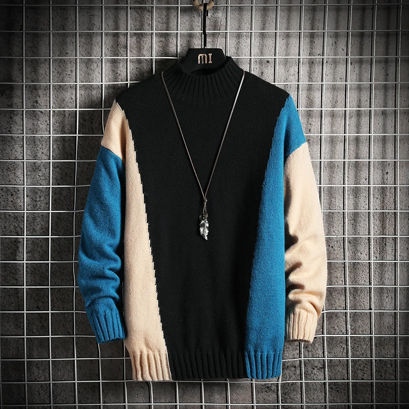 

Модный свитер с круглым вырезом, Мужская Уличная одежда в стиле хип-хоп, пуловер большого размера 5XL, 6XL, 7XL 2021 с длинными рукавами для осени и ...