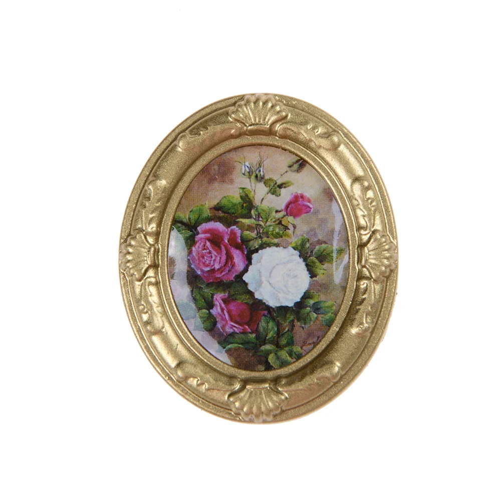 

1PCS Random Mini Framed Wall Painting Toy Dollhouse Miniature Framed Wall Painting Home Decor Room Items Funny Gifts Toy