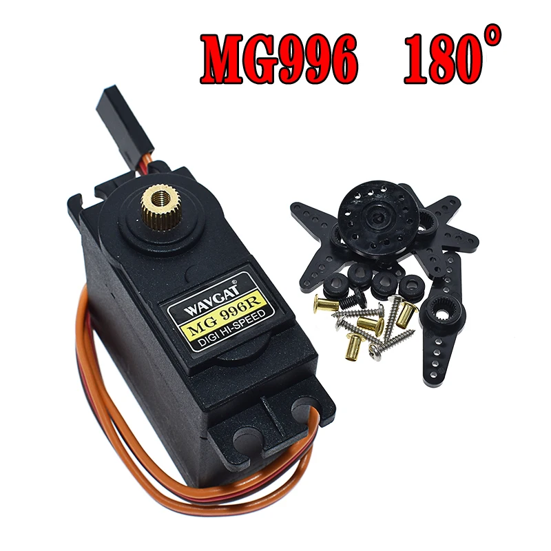 MG996R 90-180 13 кг 15 кг сервоприводы цифровой MG995 MG996 Servo c металлическими Шестерни для Futaba JR автомобиль RC модель вертолета лодка для Arduino UNO "сделай сам" - Цвет: MG996R 90-180