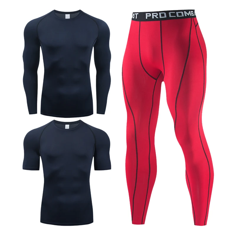 

Men Clothing Sportswear Gym Fitness Compression Suits Running Set Sport Outdoor Jogging Quick Dry Tight