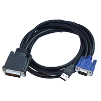 m1 da 305 pin dvi male to 15pin vga with usb adapter connection cable for laptop lcd monitor projector