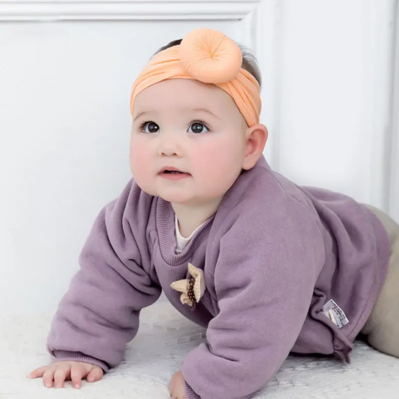 

Милый стиль, однотонный цвет, аксессуары для волос для новорожденных, мягкие нейлоновые аксессуары для волос