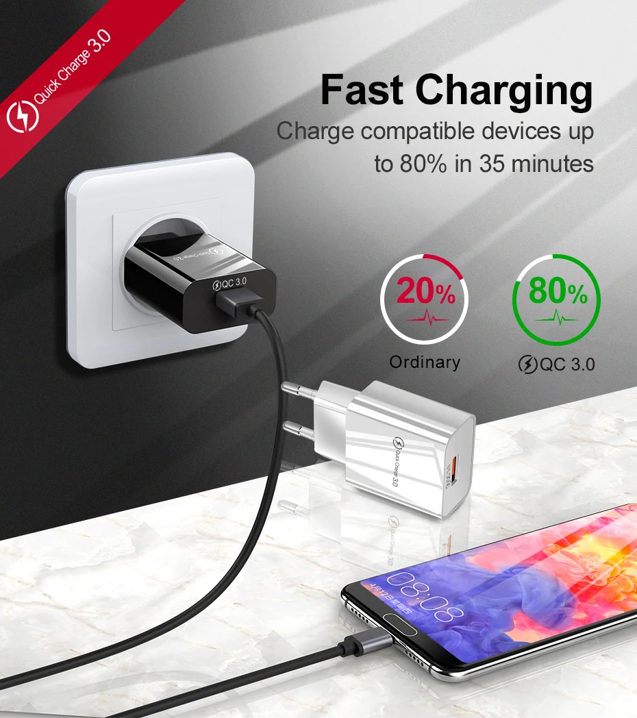 Олаф QC 3,0 USB зарядное устройство quick charge 3,0 для samsung S10 Xiaomi huawei мобильный телефон зарядное устройство адаптер для iphone X 7 8 Plus Xs Max