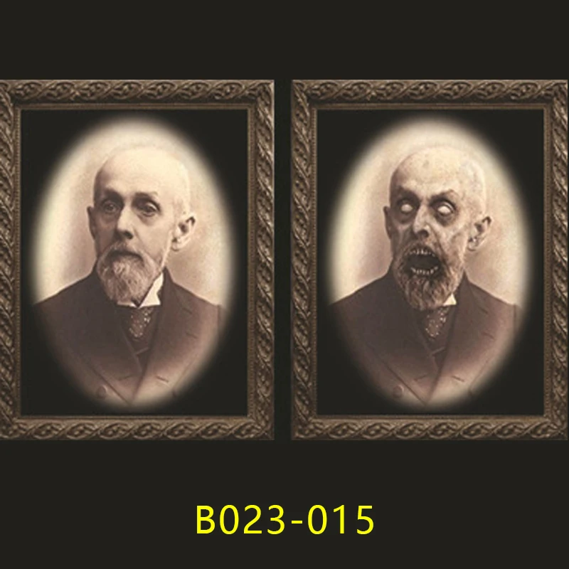 B023-015 Страшный Хэллоуин бар дом с привидениями 3D Изменение лица художественная картина рамка сценическое украшение реквизит гостиная живопись Fd - Цвет: B023-015