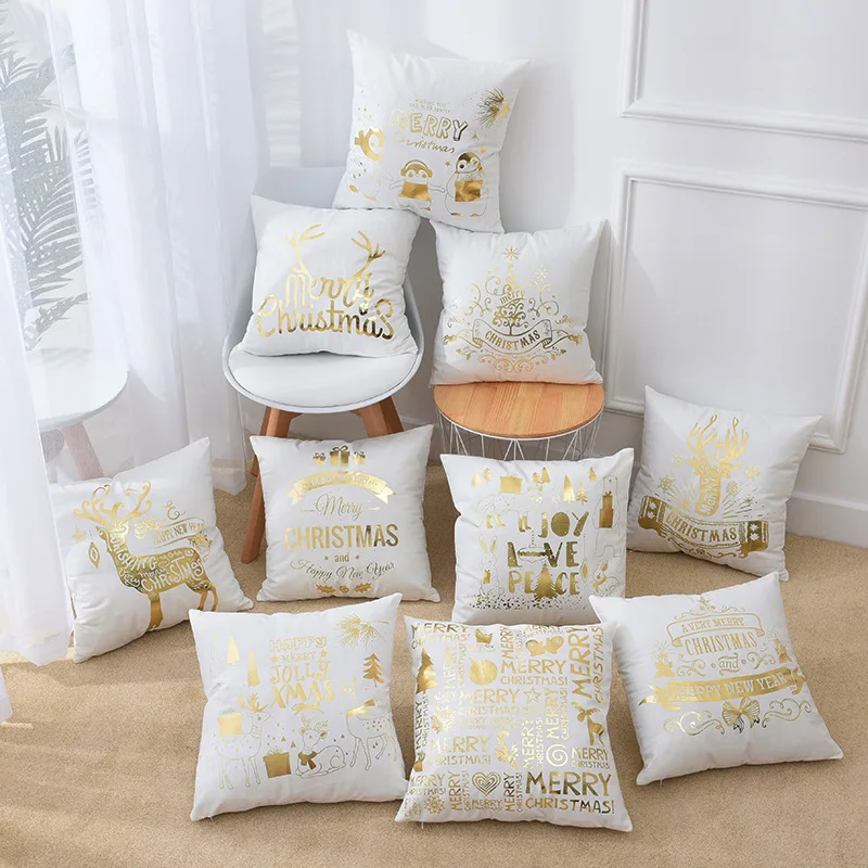 НОВАЯ РОЖДЕСТВЕНСКАЯ наволочка с бронзовым покрытием Рождественское украшение